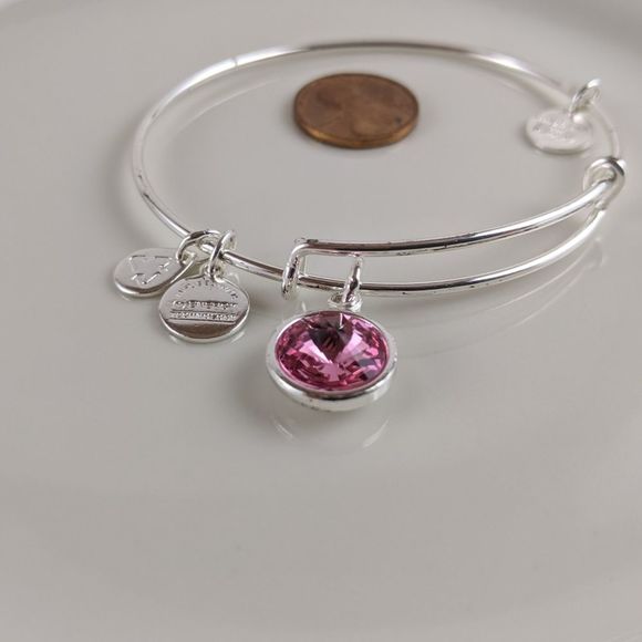 Alex and Ani Silver October Birthstone Bracelet - Picture 2 of 5